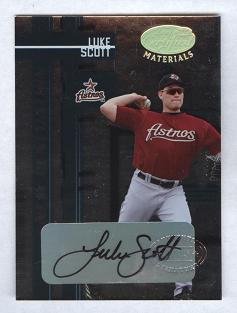 Luke Scott Autograph 2005 Leaf Certified Materials Card #223 Autograph #234/499 Signed Houston Astros / Baltimore Orioles