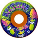 Spitfire Trippers Orange Nibbled Magic Caps Skateboard Wheels - 52mm 92a (Set of 4)