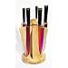 CHIC CHEFS Professional Quality Titanium 5 Piece Cutlery Set PLUS BONUS Wooden Block