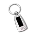 Audi Black Leather Insert Keychain