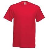 Fruit of the Loom Heavy Cotton T-Shirt - Red Small (35-37¨)