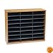Fellowes 25043 Literature Organizer, Laminate Shell, 24 Letter Size Comp, Medium Oak