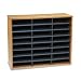 Office Products : Fellowes 25043 Literature Organizer, Laminate Shell, 24 Letter Size Comp, Medium Oak
