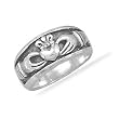 Oxidized Inset Claddagh Ring