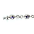 14K White Gold Tanzanite and Diamond Bracelet