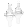 Lifefactory Silicone Nipples Stage 3, 2 Pack, Clear
