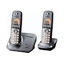 Panasonic KX-TG6612EM Twin Digital Cordless Phone Set - Silver
