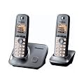 Panasonic KX-TG6612EM Twin Digital Cordless Phone Set - Silver