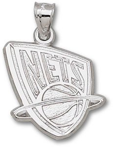 Logoart New Jersey Nets 5/8 Sterling Silver Pendant