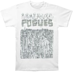 Pogues Men's New York 2011 Tour Slim Fit T-shirt Large White