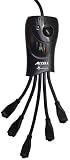 Accell D080B-008K 3 foot Cord PowerSquid 1080 Joules Surge Protector with Power Conditioner and 5 Outlets
