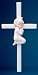The Valencia Collection - Baby Cross - galzed porcelain, painted by Hand