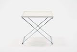 Side table Solo white chrome