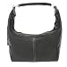 Piel Shoulder Hobo Bag (Black)