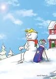 Set of 4 – Card-Snowman With Golf Balls – Golf Card