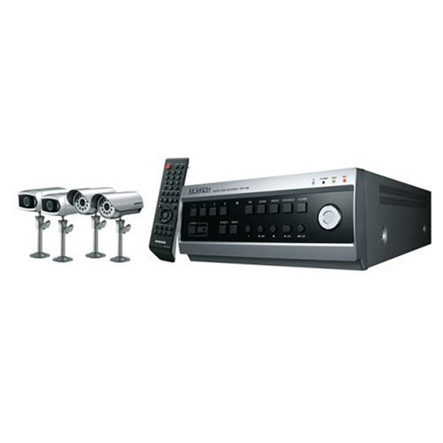 Samsung SHR-1040K Security System includes 160 GB Digital Video Recorder + 2 Night Vision Color Cameras + 2 Weather-resistant Color Cameras