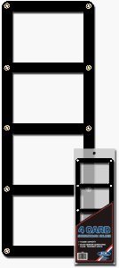 BCW 4 Card Screwdown Holder - Black Border - Baseball, Football, Basketball, Hockey, Nascar, Sportscards, Gaming & Trading Cards Collecting Supplies