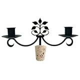 VWI C-WB-109 Leaf Fan Wine Bottle Topper Powder Metal Coated