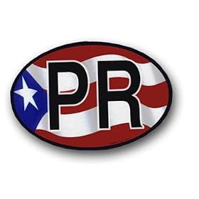 Puerto Rico - Wavy Oval Decals
