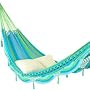 Deluxe Mayan Hammock - Pastel Blue, Turquoise, Soft Green