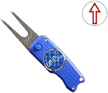 Divix DX Switchblade Divot Repair Tool with Arrow Magnetic Ball Marker (Blue)