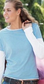 Juniors' Sheer Long Sleeve T-Shirt