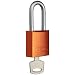 Brady Aluminum Lockout/Tagout Padlock, Keyed Different, 1-3/5" Body Length, 1-1/2" Shackle Clearance
