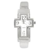 Geneva Platinum Ladies Bangle Cross Watch by Geneva