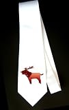 Party Decoration Necktie with antlers, elk, rack, brown, calling
