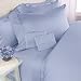 600-Thread-Count Egyptian Cotton 600TC Sheet Set, Queen, Blue Solid 600 TC