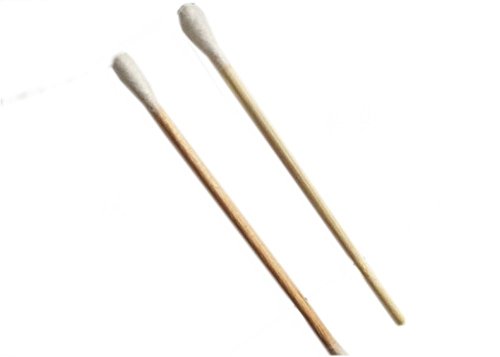 Leegoal Wooden Handle Single,end Cotton Tip Applicator Swab,100pcs
