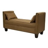 Bradford Bench with Pillows in Khaki