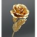 24k Dipped Gold Rose Foil Flowers - Rose-open