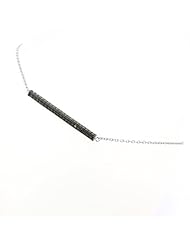 14K Diamond 7" Bracelet 0.38ct Round Brilliant Blue & Black & White Diamond Bracelets (G-H, SI1)