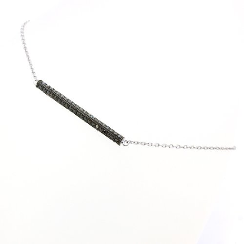 14K Diamond 7" Bracelet 0.38ct Round Brilliant Blue & Black & White Diamond Bracelets (G-H, SI1)