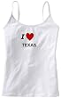 TEXAS - THE LONE STAR STATE - FLAG - State Series - White Women's / Girls Camisole (Girlie / Babydoll)