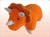 Orange Dinosaur Pillow Pets Puppy Dog 19'' Large Stuffed Plush Animal + + Free Amber Color Evil Breastleast (Good Luck Charm Breastleast) $14.99 Value