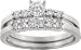 14K White Gold 1/5ctw Diamond Wedding Band (Shown with matching engagement ring)