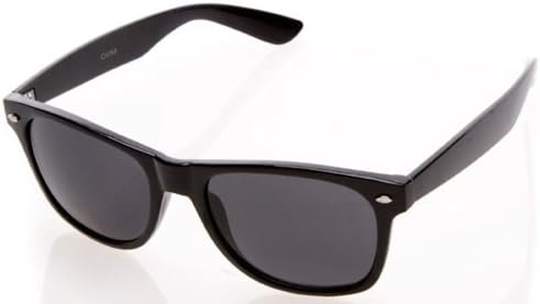 Unisex Classic Full Frame Wayfarer Sunglasses (Black)
