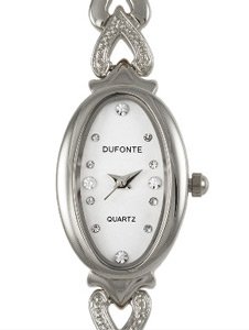 Lucien Piccard 73037slbo Dufonte Hearts Watch with 4 Black Beads
