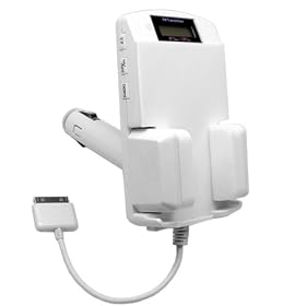 Apple iPod MP3 Player 6 in 1 FM Car Transmitter with Digital Read Out Display - 2 Color Options - Compatible with all Sync connector iPod