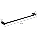 MARMOLUX ACC Bathroom Towel Bar Stainless Steel Bathroom Hotel Style Decor Rack Invisible Wall Mount Hanger Washcloth Holder Rail Non-Slip 21.5 Inch Black Paint Burghead Series
