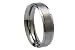 6mm Ridged Dual Finish Titanium Wedding Band (Size 8.5 - 13)