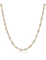 18k Gold 1.1mm Singapore Chain Necklace