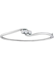 0.25ct Diamond Flower Bangle