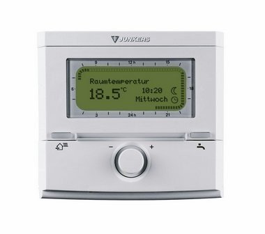 Junkers Raumtemperaturregler FR 50 einfache Bedienung Klartextanzeige Junkers Raumtemperaturregler FR 50 einfache Bedienung Klartextanzeige