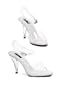 Women's 4 Inch Heel Clear Sandal (Clear;6)