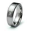 Stainless Steel Ring with CZ (Sizes 8-12)