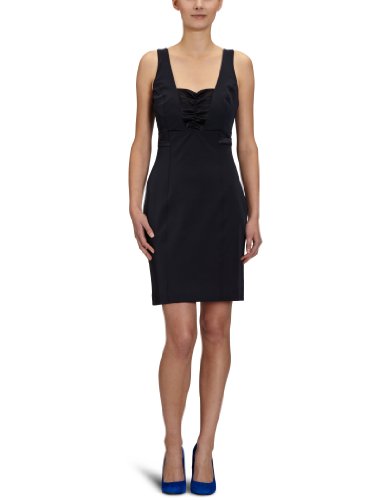 VERO MODA Damen Kleid (knielang), 10078086 ANGELINA SATIN DRESS, Gr. 42, Blau (DARK NAVY) Preisvergleich