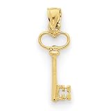 14k 3-D Key Pendant